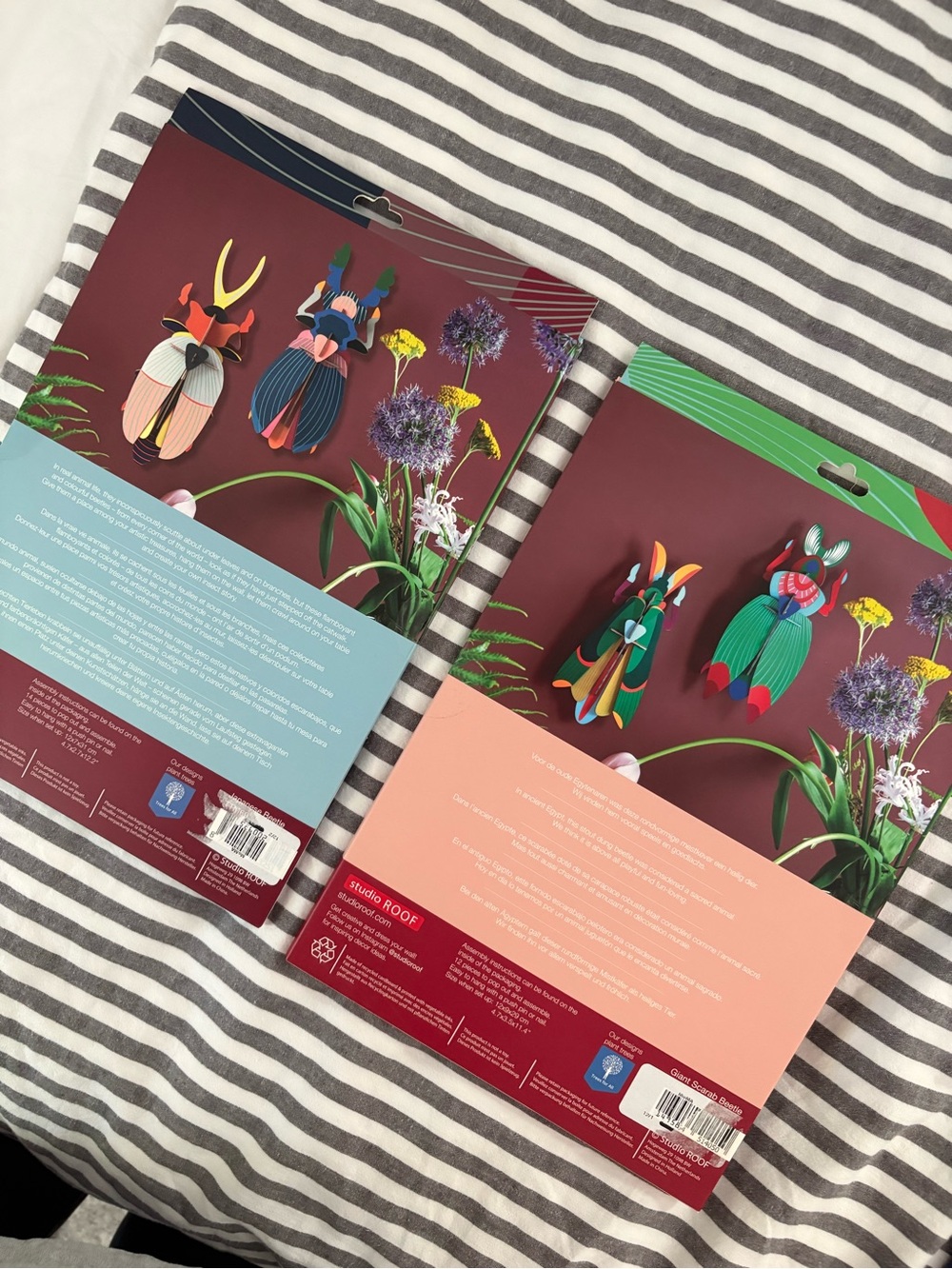 Studio Colorful Paper Beetle Wall Art Set — Green, Red, Blue, Pink - Picture 2 of 2